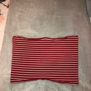 Forever 21 red striped tube top